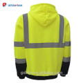 Großhandel ANSI Class 3 Hohe Qualität Zweifarbige Schwarz Bottom Sicherheit Jacke Gelb High Visibility Sweatshirts Hoodies